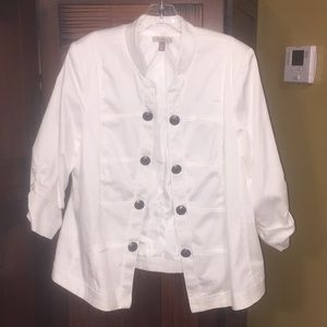 Roz & Ali military style jacket - bright white 1x